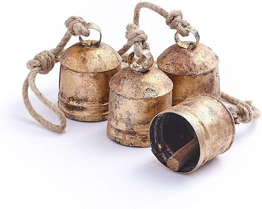 Handcrafted Hanging Bell Cluster Wind Chimes for Outdoors - Bronze | Amazon (US)