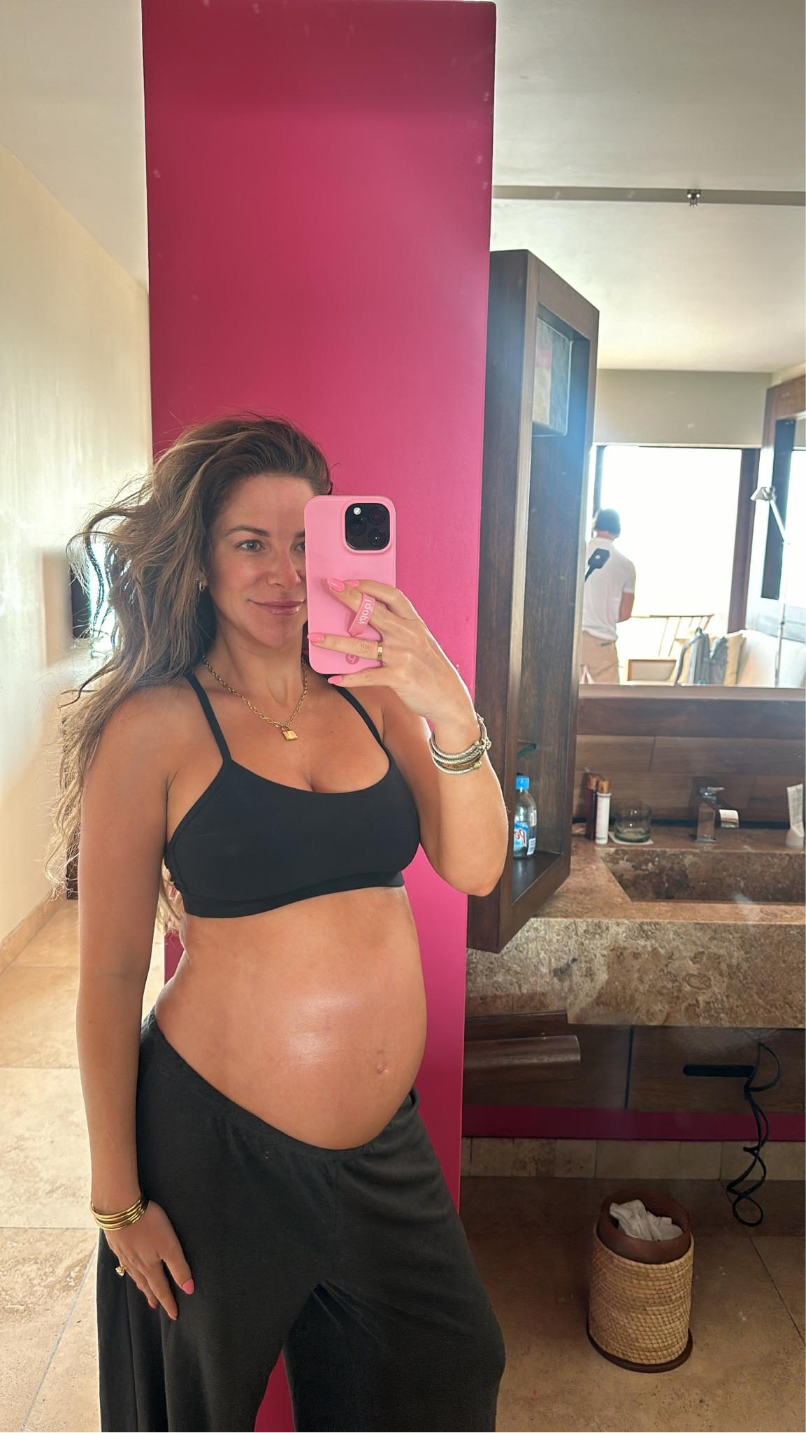 $18 lounge pants - in the medium 
Bump friendly lounge pants 
Sports bra - size 8 

#LTKbaby #LTKfindsunder50 #LTKbump