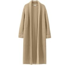 ANRABESS Women Knit Long Cardigan Long Sleeve Open Front Lapel Oversized Sweater Coat 2023 Fall Clot | Amazon (US)