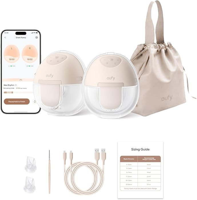 eufy Security Wearable Breast Pump E10, Hands-Free Electric Breast Pump with App Control, Persona... | Amazon (US)