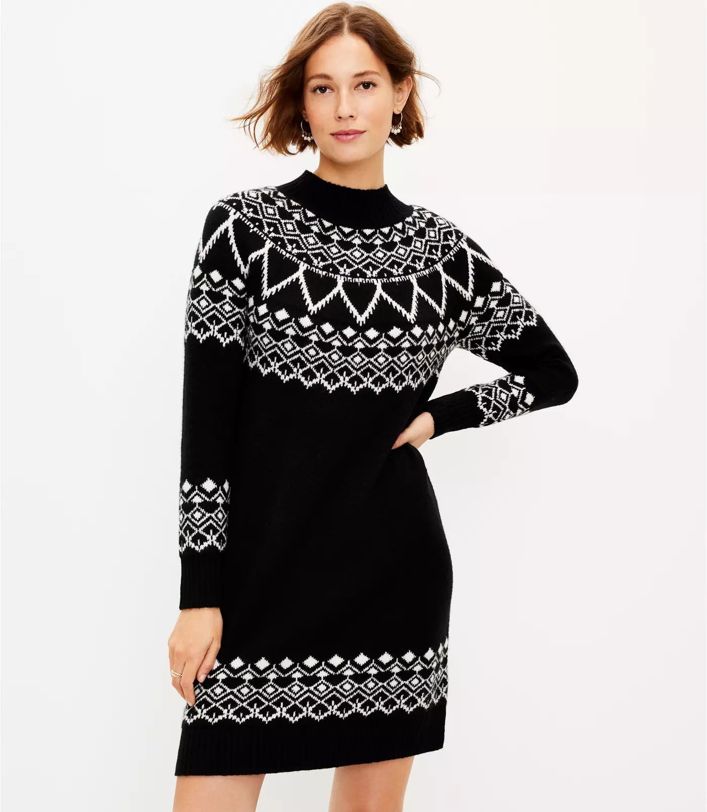 Fair Isle Sweater Dress | LOFT | LOFT
