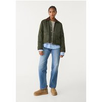 Contrast short waxed parka - Women's See all | Stradivarius United Kingdom | Stradivarius (UK)