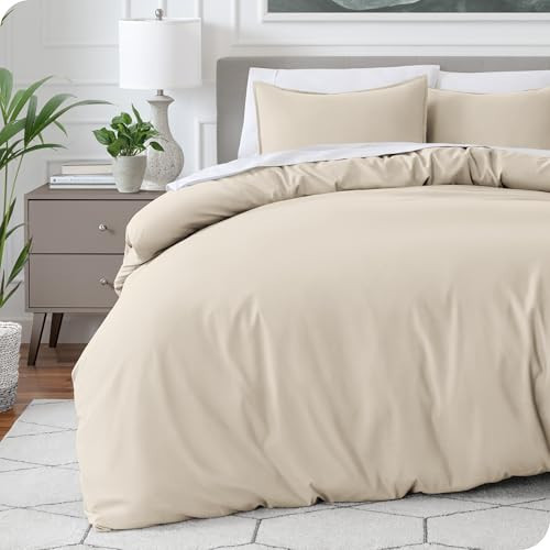 Bare Home Bedding Duvet Cover Queen Size - Premium 1800 Super Soft Collection - Lightweight, Cooling Duvet Cover - Soft Breathable Bedding (Queen, Sand) | Amazon (CA)