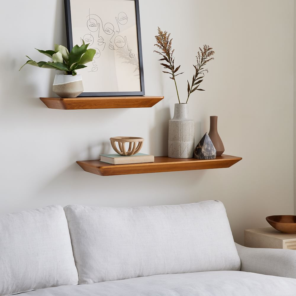 Slim Floating Wall Shelves (12"–48") | West Elm (US)
