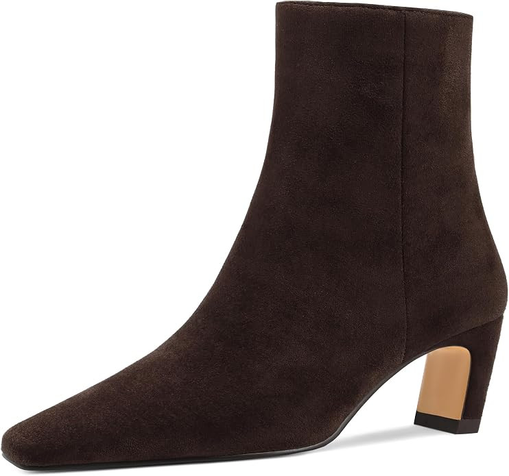Women Ankle Boots 2026 Chunky Low Heels Square Toe Booties       
    
    
  ➕ Add to Cha-Chin... | Amazon (US)