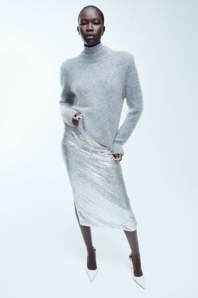 Mohair-blend jumper - Light grey - Ladies | H&M GB | H&M (UK, MY, IN, SG, PH, TW, HK)