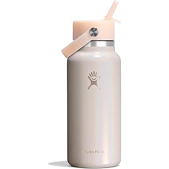 Hydro Flask Water Bottle - Insulated Stainless Steel - Wide Mouth Flex Straw Lid, Non-Spill, Leak... | Amazon (US)