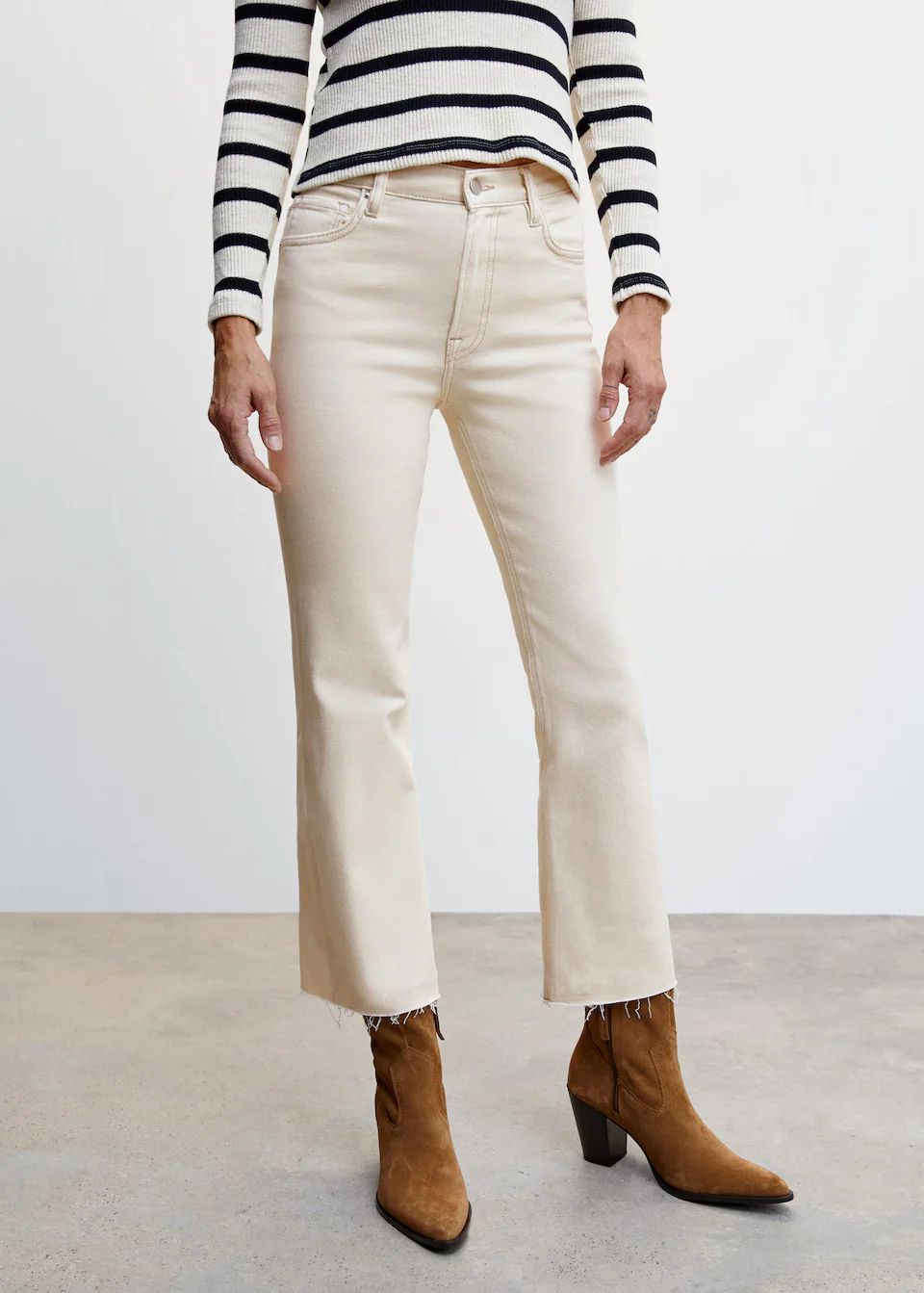 High-waist bootcut jeans -  Women | Mango United Kingdom | MANGO (UK)