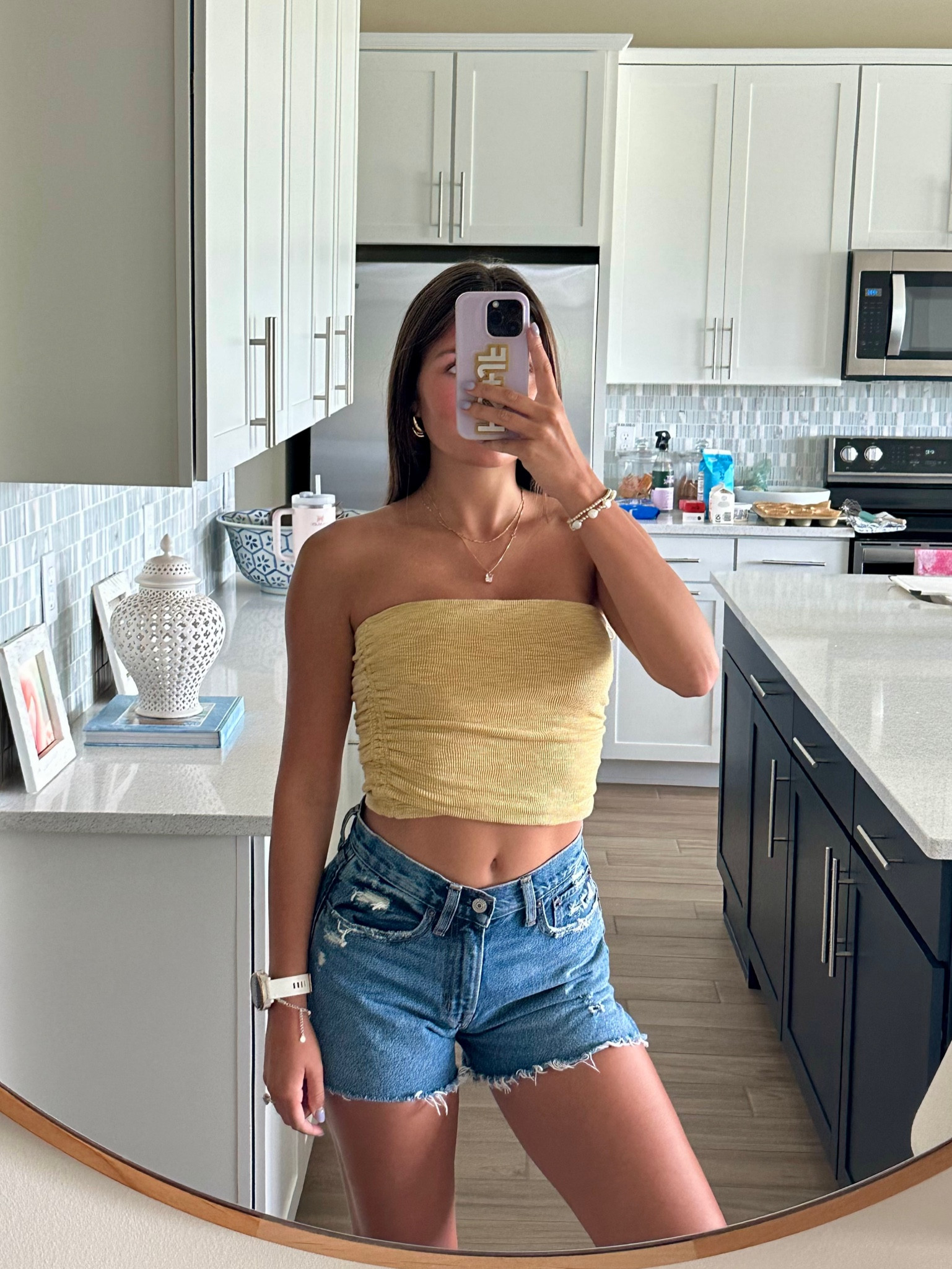 Summer outfit inspo! Free people top / abercrombie denim shorts 

#LTKFind #LTKstyletip #LTKunder100