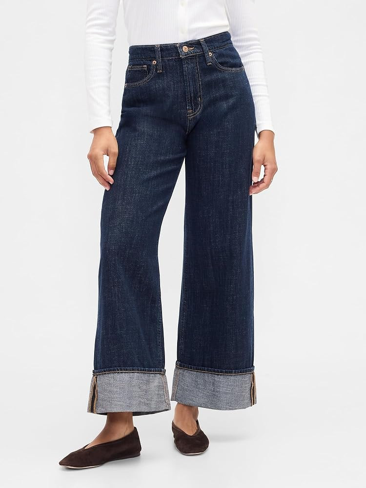 Gap Womens High Rise Wide Leg Jeans | Amazon (US)