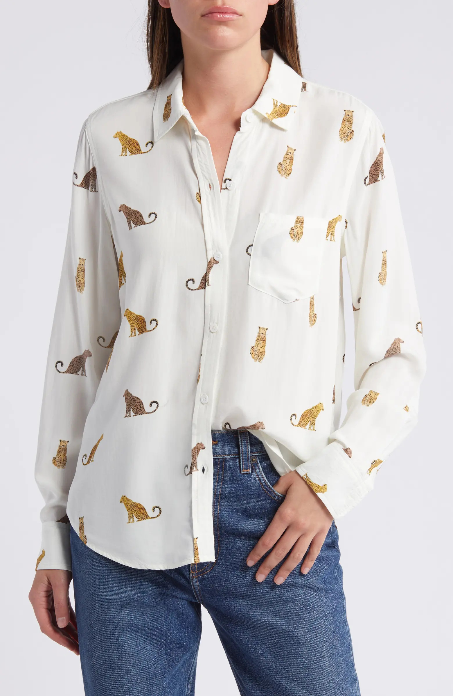 Rails Kathryn Cheetah Print Button-Up Shirt | Nordstrom | Nordstrom