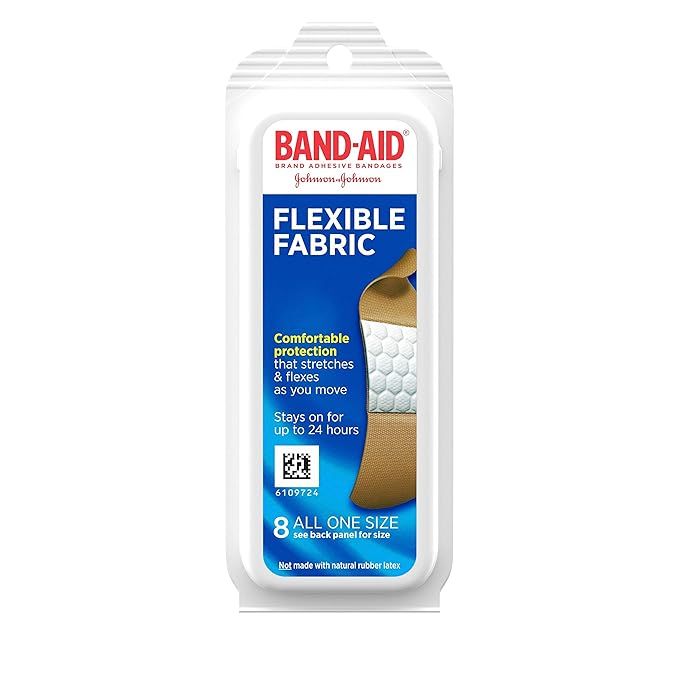 Band-Aid Brand Adhesive Bandages Flexible Fabric, 8 Count | Amazon (US)