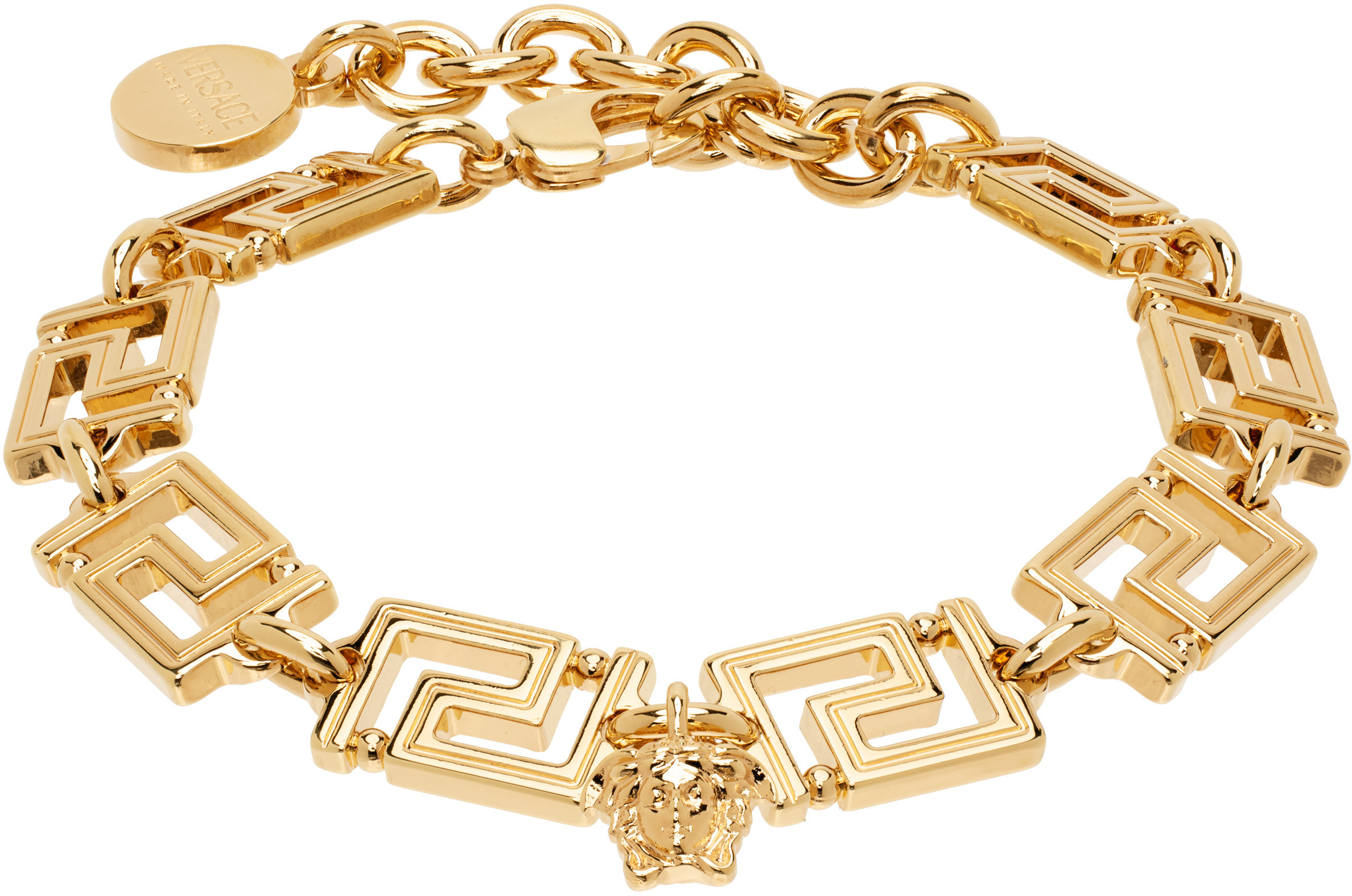 Versace Gold Greca Bracelet | SSENSE