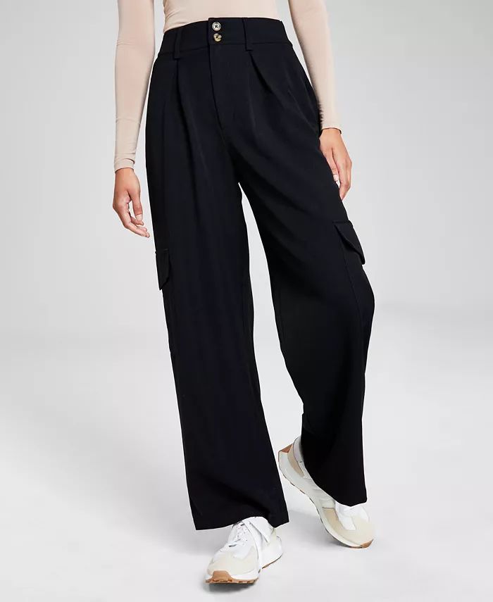 And Now This Women's High-Rise Wide-Leg Cargo Pants - Macy's | Macy's