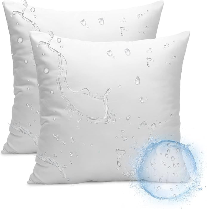 Ashler Outdoor Pillow Inserts, 18x18 Waterproof Throw Pillows Pack of 2 | Amazon (US)