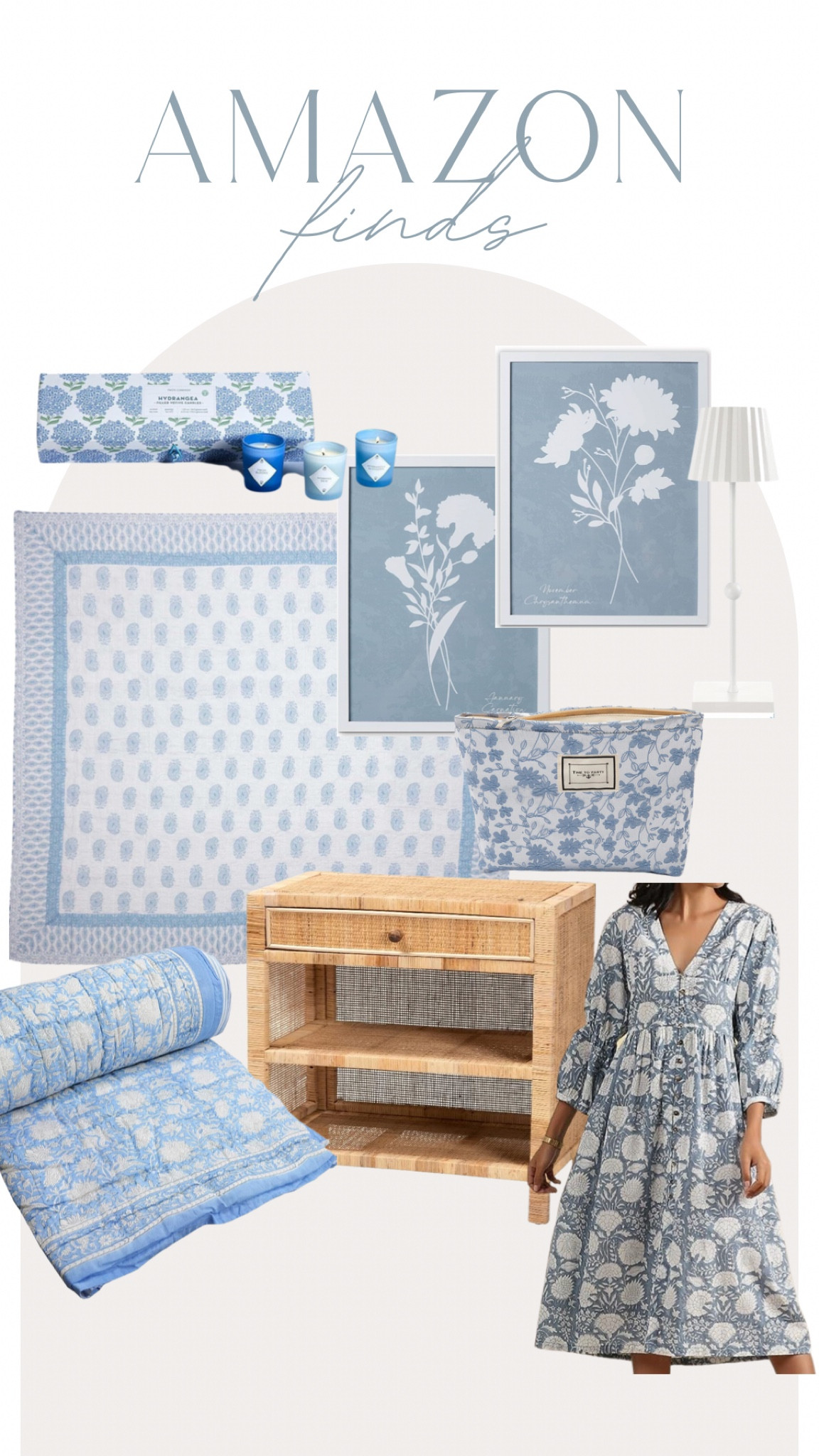 Blue and white coastal decor from Amazon 

#LTKhome