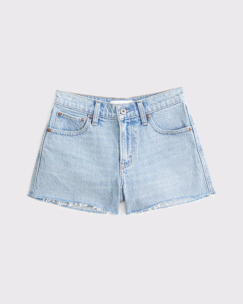 Abercrombie & Fitch Women's Denim V-Waist Mini Short in Light - Size 36 | Abercrombie & Fitch (US)
