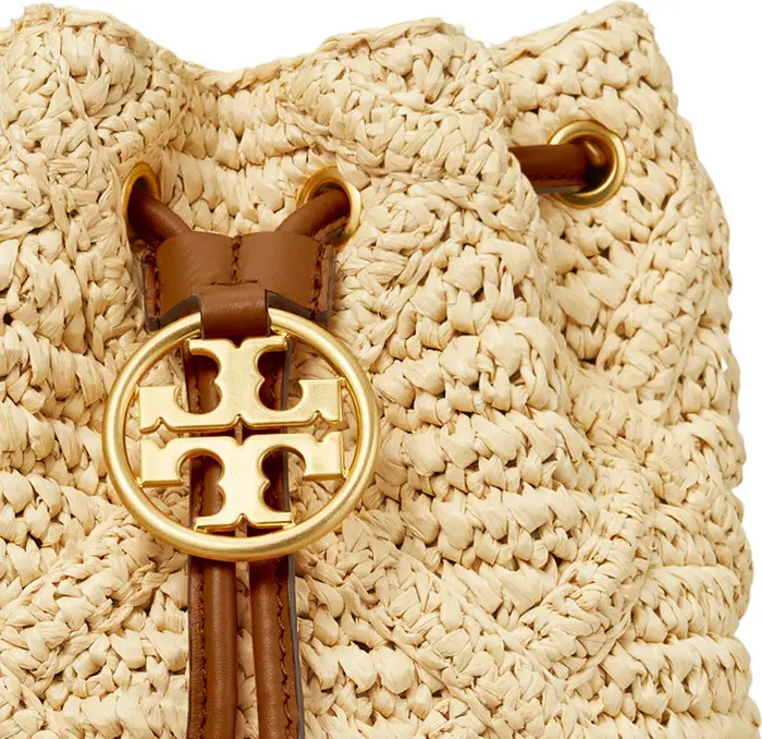 Tory Burch Fleming Soft Straw Crochet Mini Bucket Bag | Nordstrom | Nordstrom