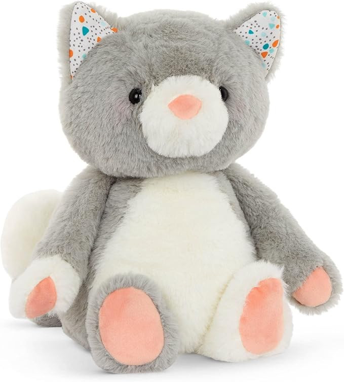 B.toys by Battat Plush Cat – Stuffed Animal – Super Soft Kitten – Gray & White – 12” ... | Amazon (US)