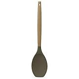 Home Basics Karina High-Heat Resistance Non-Stick Safe Silicone Cooking Spoon with Easy Grip Beech W | Amazon (US)