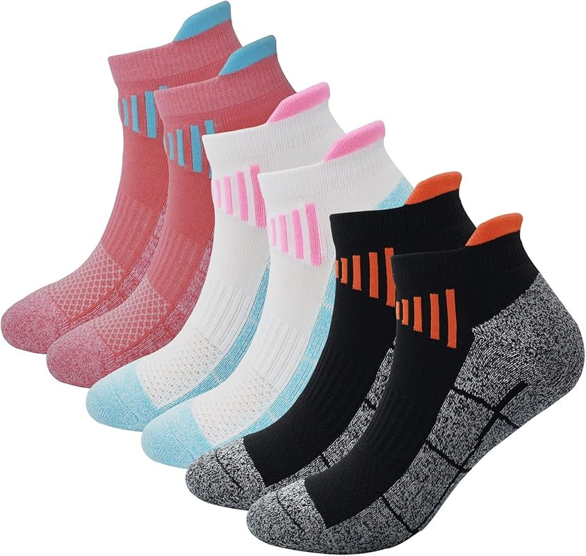 Womens Cushioned Anti Blister Stink Resist Ankle Low Cut Athletic Running Socks | Amazon (US)