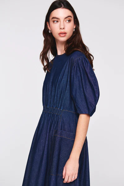 Harlin Deadstock Denim Dress | ALIGNE UK & EU