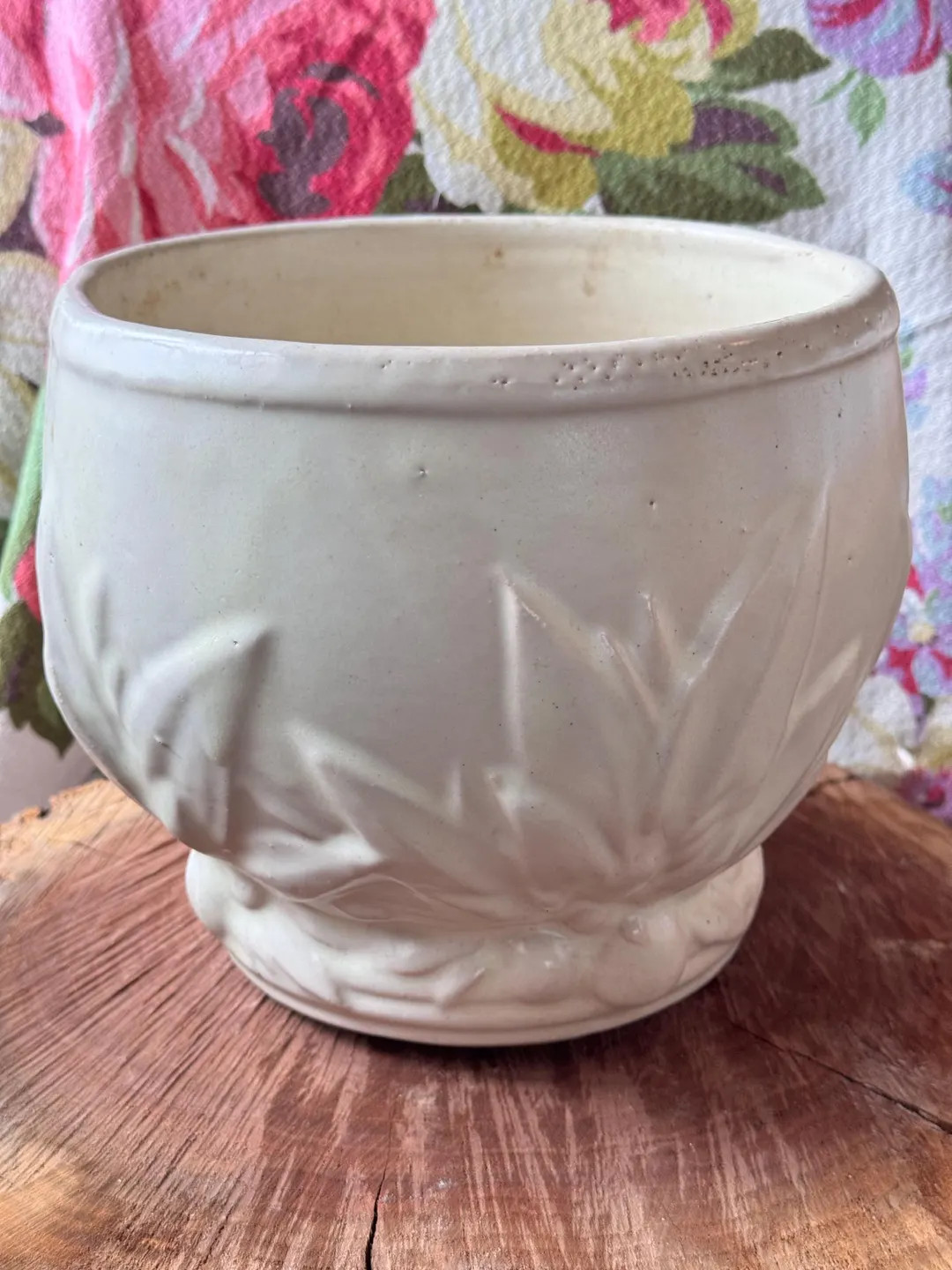 Vintage Mccoy Lotus Leaves and Berries Jardiniere White Mccoy Pottery American Pottery Mccoy Whit... | Etsy (US)