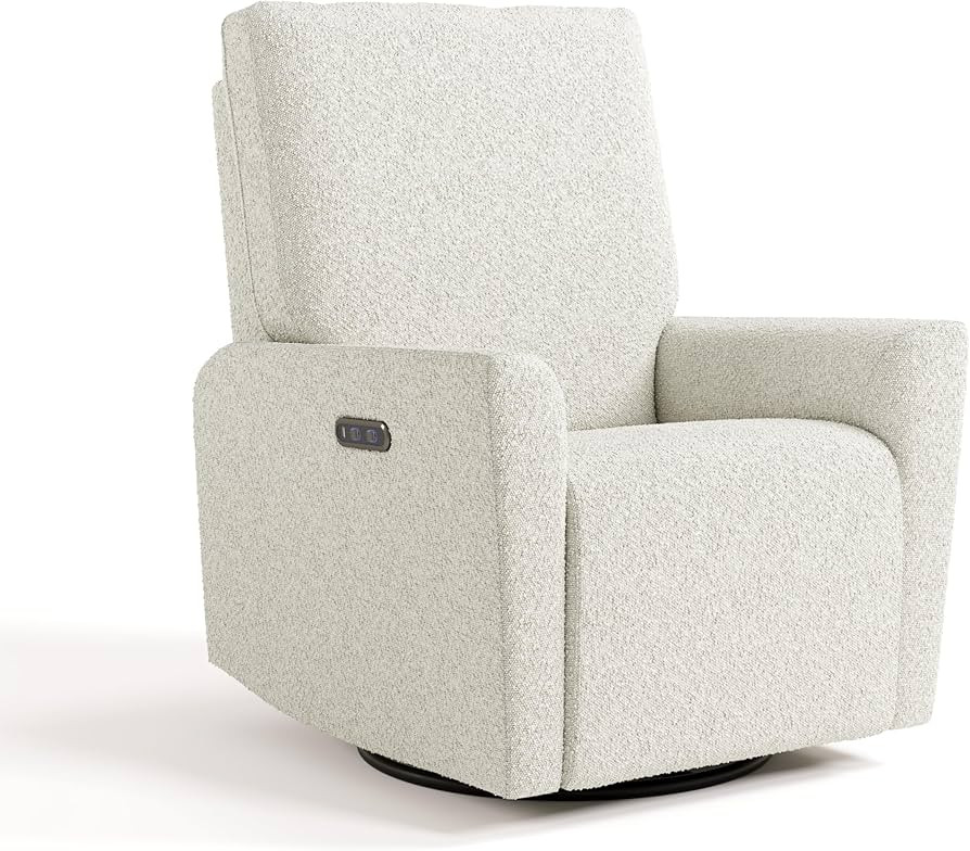 Storkcraft Santorini Deluxe Power Recliner Swivel Glider (Ivory Boucle) – Premium Electronic Po... | Amazon (US)