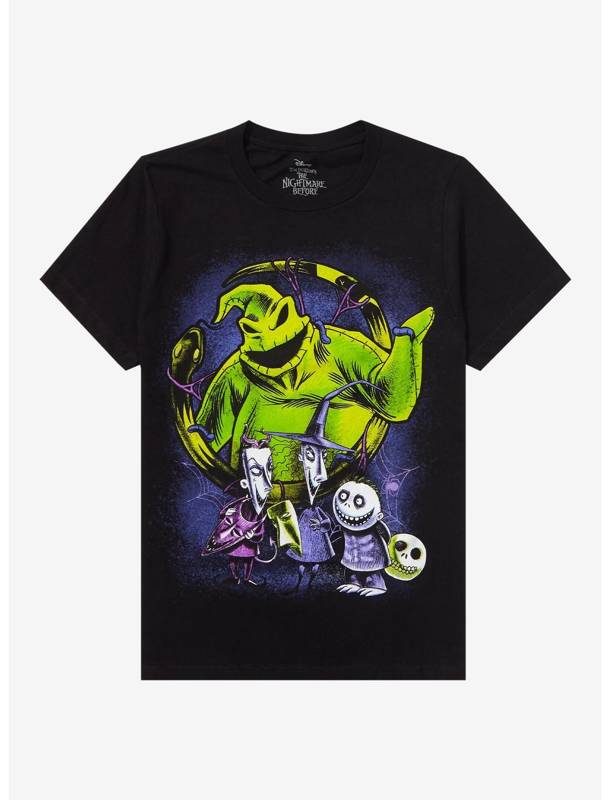 The Nightmare Before Christmas Oogie Boogie Neon Boyfriend Fit Girls T-Shirt | Hot Topic | Hot Topic