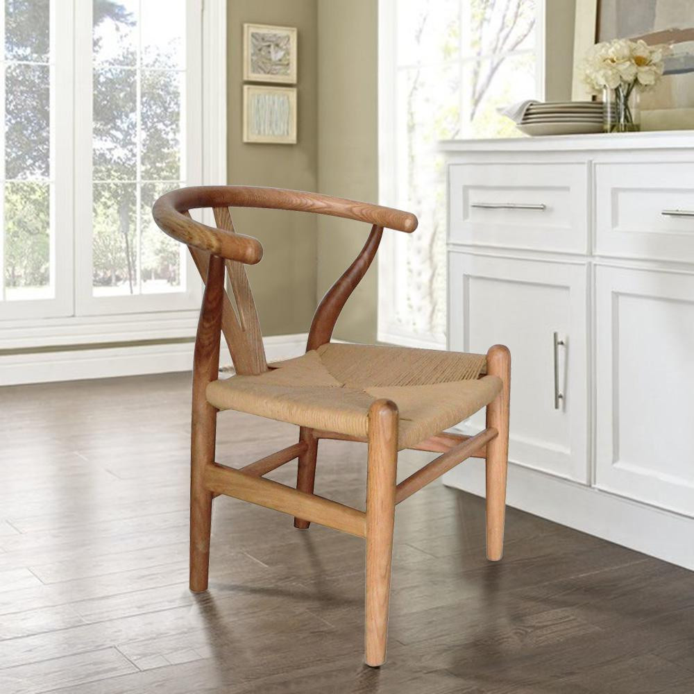 Children's Danish Natural Finish Bentwood Y Chair (Set of 1) | The Home Depot