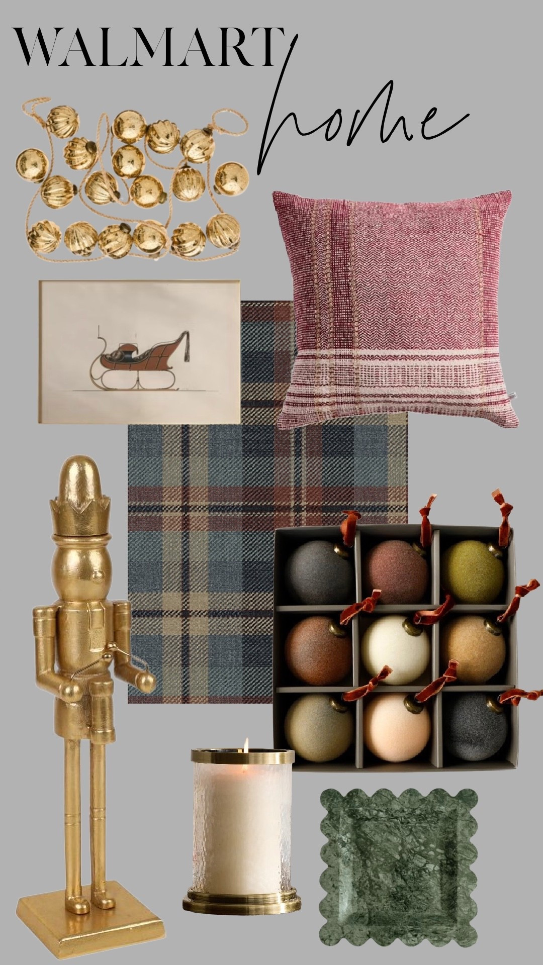 Walmart holiday decor that feels timeless, warm, and beautifully collected. From classic plaids and aged brass to soft glass ornaments and cozy textures, these are the pieces that instantly elevate your home for Christmas (and winter beyond). I’ve linked everything or close matches to make this look easy to recreate.

#LTKSeasonal #LTKHome #LTKHoliday