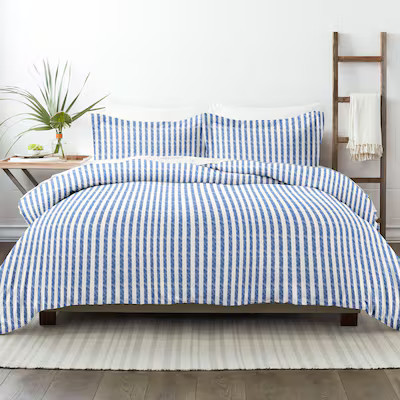 Ienjoy Home Home 3 -Piece Navy Full/Queen Duvet cover Set Lowes.com | Lowe's