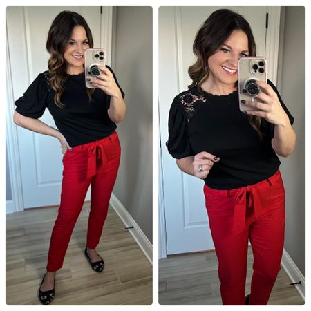 My ASTANFY blouse is only $14.99 when you clip the online coupon 🥳 This is a good one ladies! It’s super comfortable but the lace detail makes it a little dressier! I also like the longer length. It runs a tad big. I’m wearing a small. Paired with these pants, this would make the cutest holiday outfit!


#LTKHoliday #LTKstyletip #LTKSeasonal