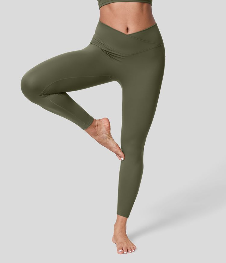 Everyday Cloudful™ Fabric 3.0 Crossover Pocket Plain Leggings | HALARA