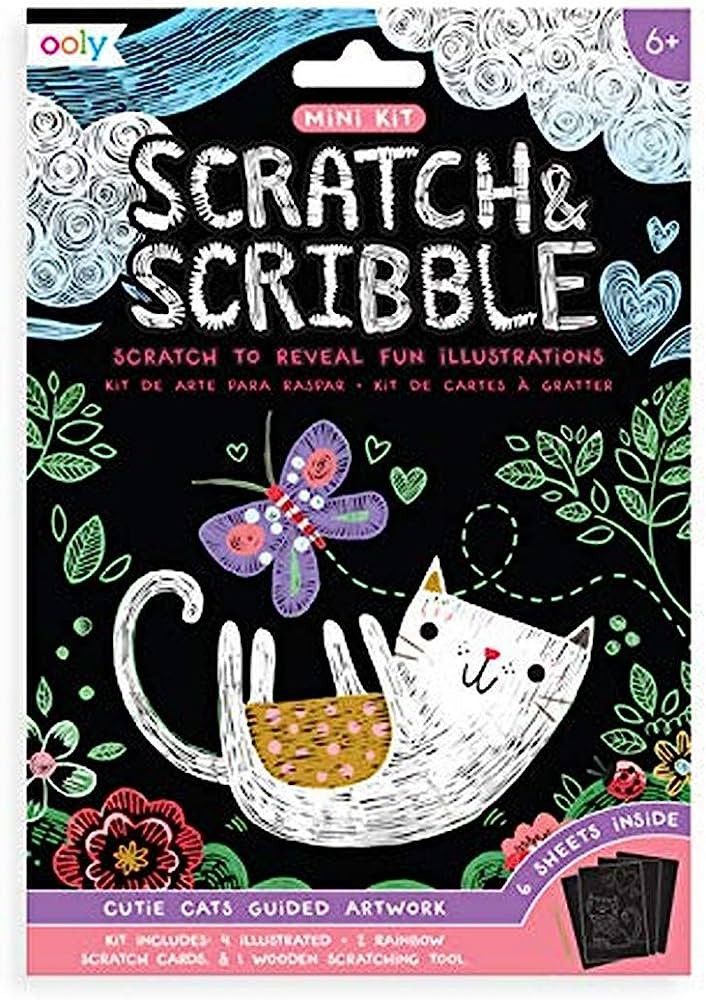 Ooly Mini Scratch Scribble Art Kit: Cutie Cats, 1 EA | Amazon (US)