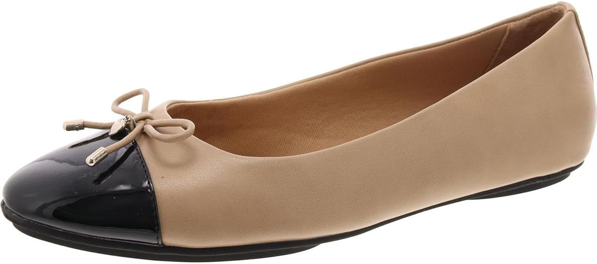 Anne Klein Womens LUCI Faux Leather Slip On Flat Shoes | Amazon (US)
