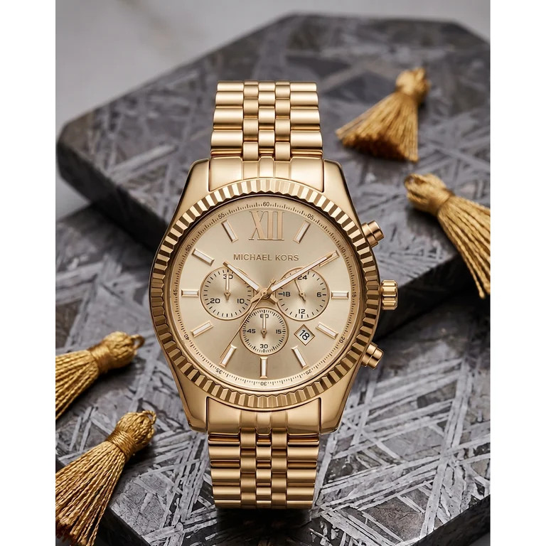 Michael Kors Men's Lexington Gold-Tone Chronograph Metal Watch, MK8281 | Walmart (US)