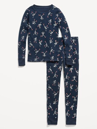 Gender-Neutral Printed Snug-Fit Pajama Set for Kids | Old Navy (US)
