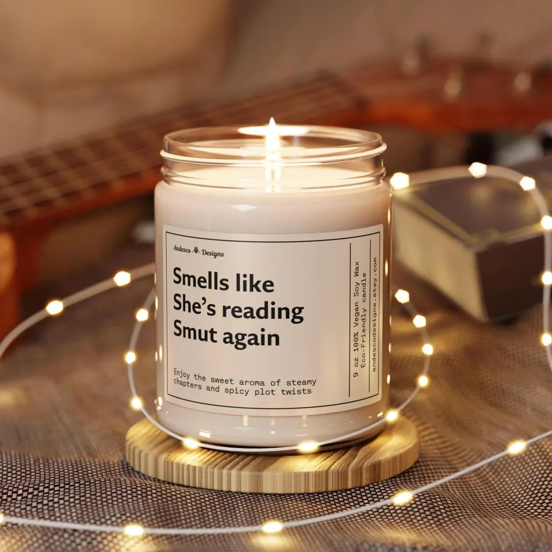 Funny Smut Reader Candle Gift Smells Like She's Reading Smut Again Candle Custom Gift for Smut Re... | Etsy (US)