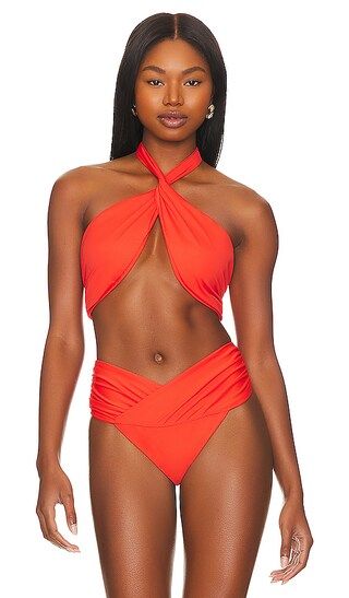Helix Bikini Top in Coral | Revolve Clothing (Global)