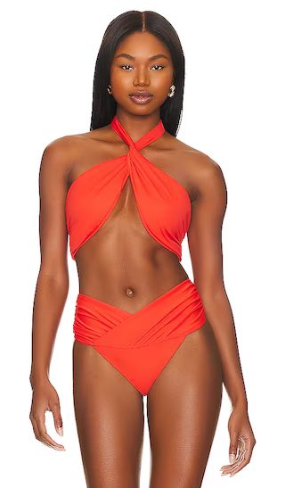 Helix Bikini Top in Coral | Revolve Clothing (Global)