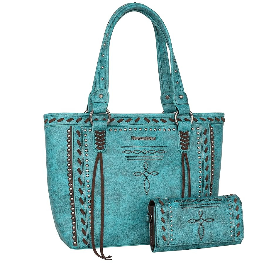 Montana West Spiritual Collection Western Tote Bag for Women Vegan Leather Shoulder Handbag with ... | Amazon (US)