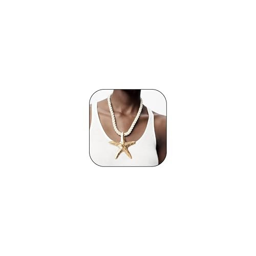 Dcfywl731 Starfish Seashell Necklace for Women Shell Pendant Accessories Chunky Gold Beach Jewelry Womens Christmas Stocking Stuffers 2025 | Amazon (US)