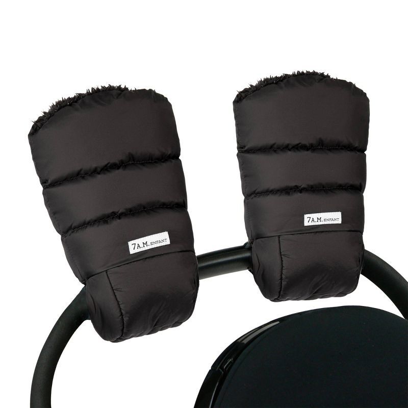 7AM Enfant Warmmuffs Stroller Gloves - Black Plush | Target