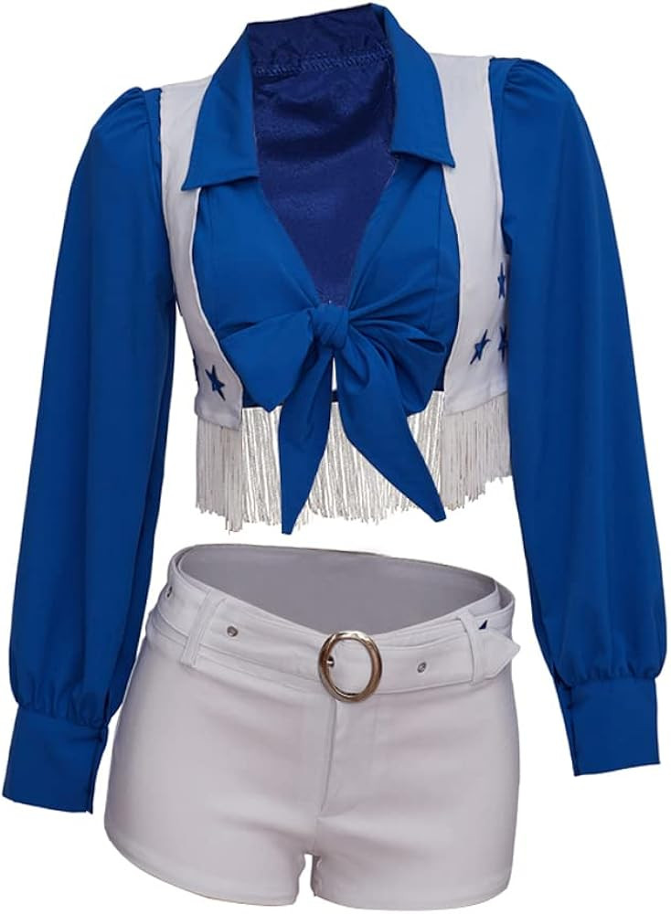 Women's Star Sexy Cheerleader Costume High School Girls Cheerleading Uniform Sports Team Two Piec... | Amazon (US)