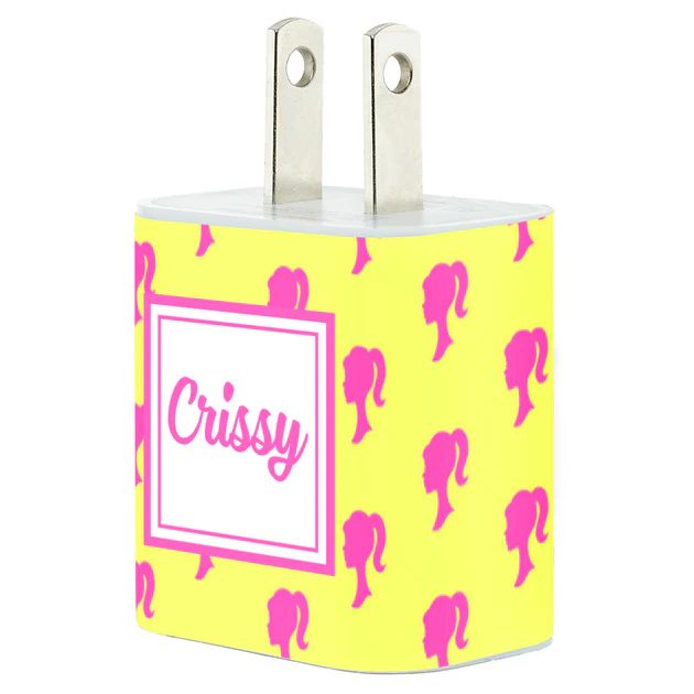 Monogram Yellow Multi Profile Charger | Classy Chargers