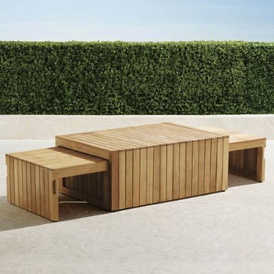 Clarion Nesting Teak Coffee Table | Frontgate | Frontgate