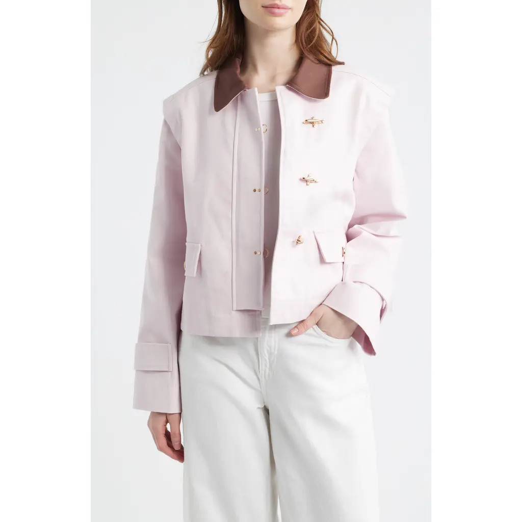 Hill House Home The Clarisse Jacket in Light Pink at Nordstrom, Size X-Large | Nordstrom