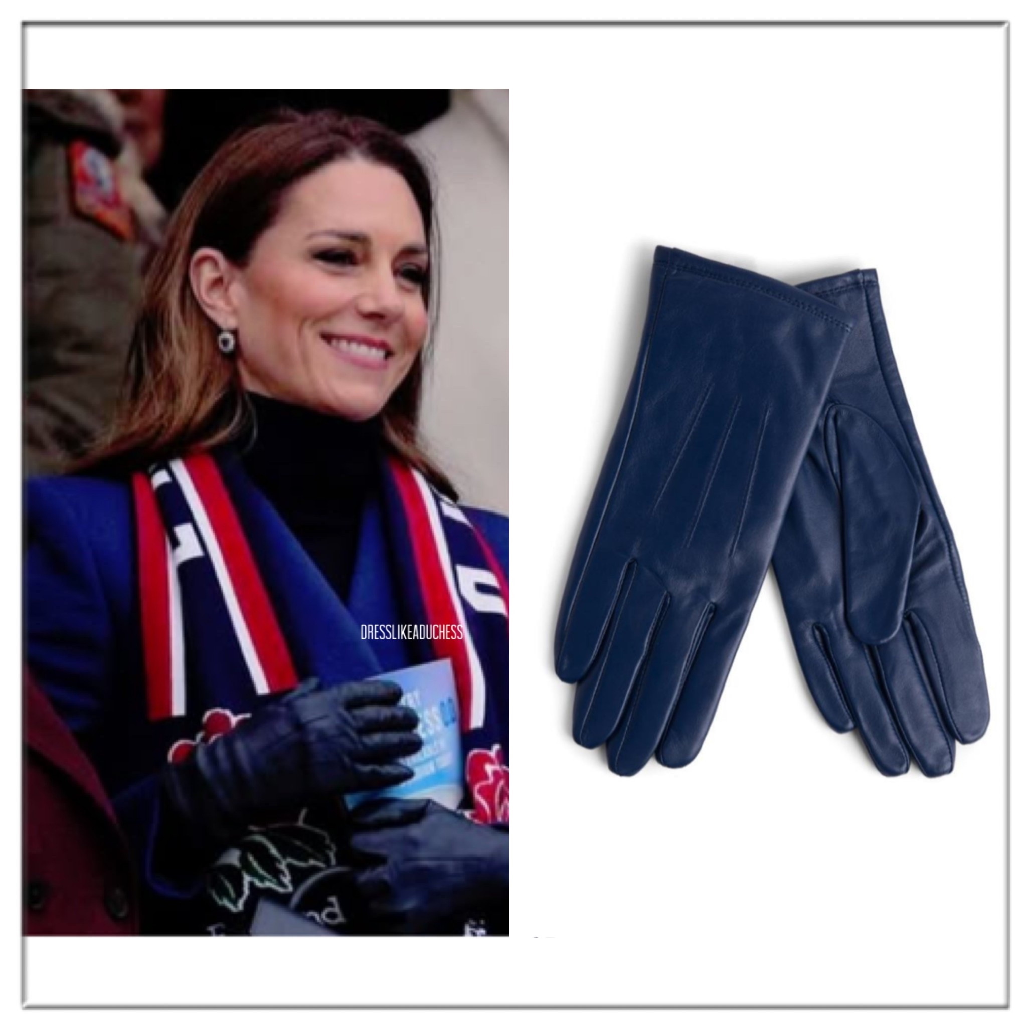 Kate Middleton house of Bruar leather gloves 