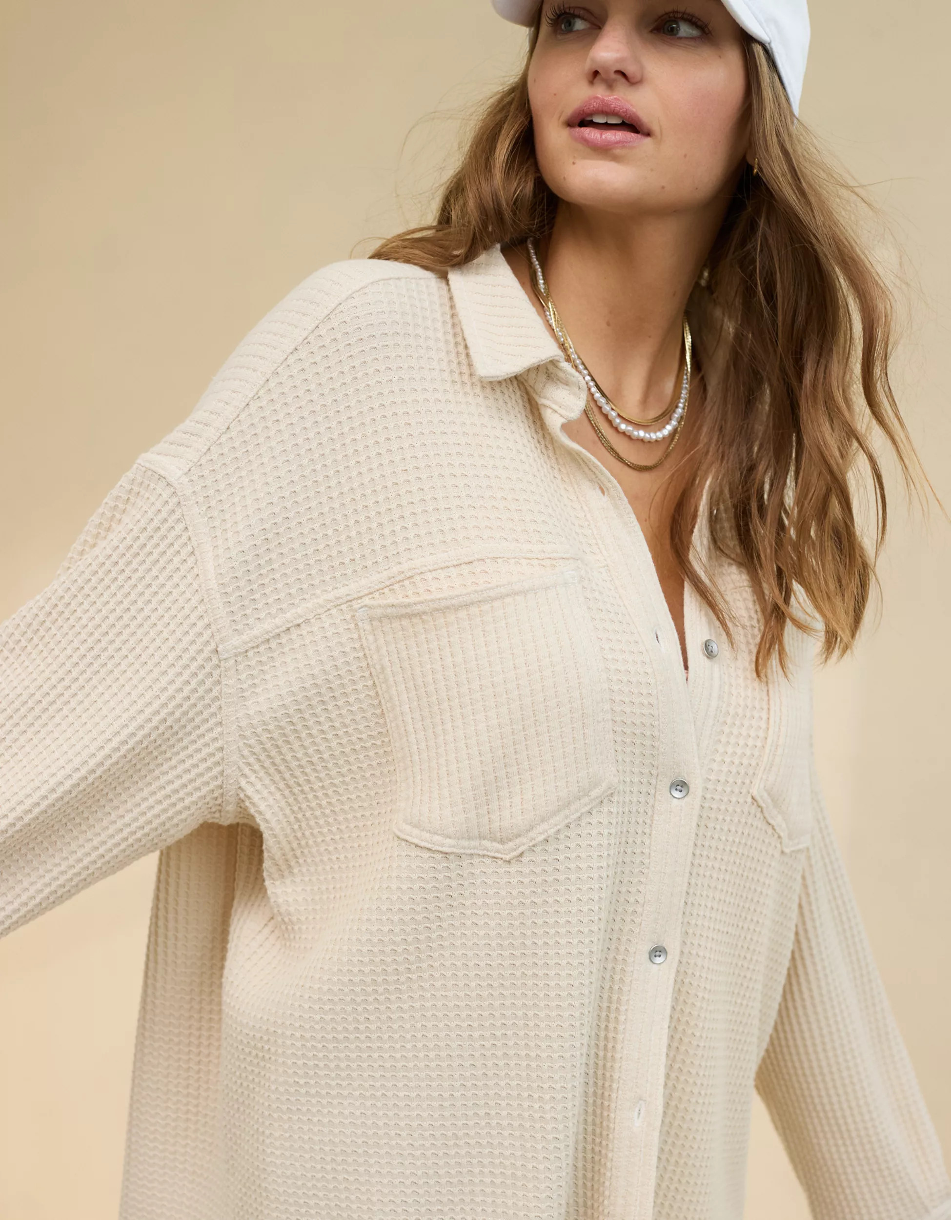 Aerie Anytime Fave Waffle Shirt | Aerie